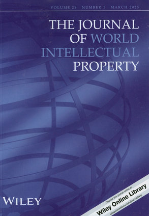 The Journal of World Intellectual Property. - Geneva : [s. n.], 2025